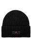 Black hat in wool blend tricot