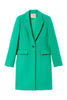 Cappotto verde menta in panno misto lana