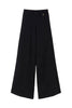 Black palazzo trousers in knit with lace