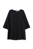 Robe tunique courte noire en cady