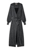 Robe-gilet longue noire avec ceinture