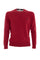 Maglia girocollo rossa in misto cashmere con logo