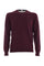 Maglia girocollo bordeaux in misto cashmere con logo