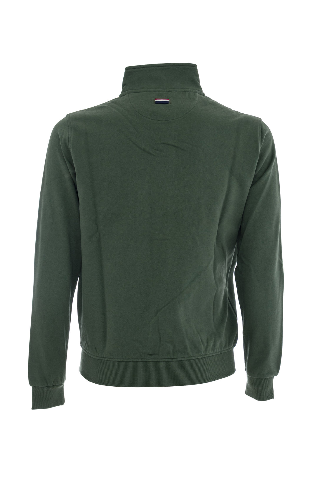 U.S. POLO ASSN. Felpa verde in cotone con zip - Mancinelli 1954