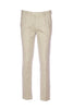 Pantalon beige en coton supima 3 fils avec taille élastique