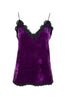 Purple velvet sleeveless lingerie top