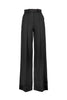 Black flare trousers in technical fabric