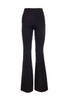 Black bootcut trousers in technical fabric