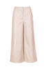 Pantaloni cropped modello culotte crema