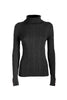 Pull slim noir avec tresses et lurex