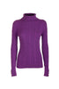 Pull slim violet avec tresses et lurex