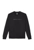 Black crewneck sweatshirt with print