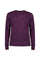 Solid color purple wool crewneck sweater