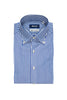 Camicia button down blu a righe in cotone