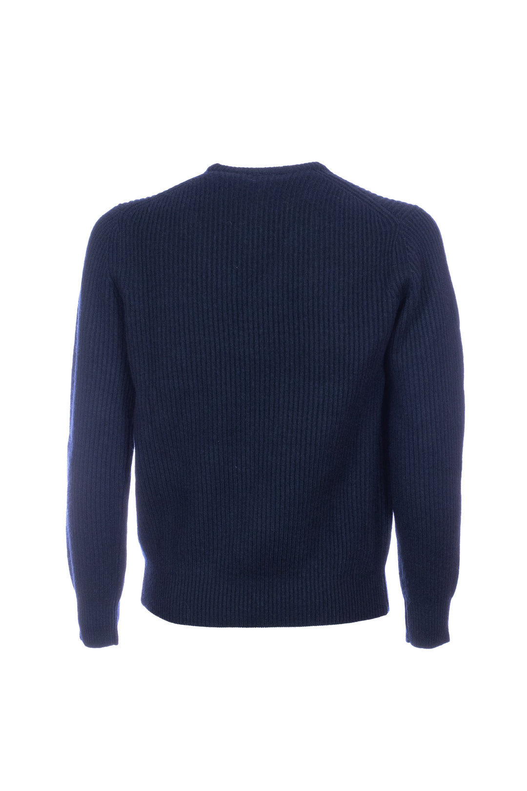 HDP Maglia dolcevita blu navy in cashmere a coste - Mancinelli 1954