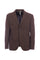 Giacca due bottoni mattone tweed in misto cotone