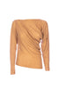 Camel wool blend blouse