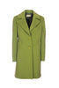 Cappotto lungo verde pistacchio in panno