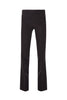 Black high-waisted bootcut trousers in stretch fabric