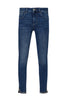 Skinny bottom up jeans in used wash stretch cotton denim