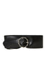 Ceinture noire avec boucle tressée