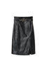 Jupe midi effet cuir noire