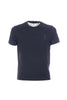 T-shirt nera in cotone stretch con logo U.S. Polo Assn.