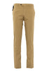 Pantalone in cotone stretch tinto in capo