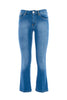 Jeans Bella flare cropped in sofisticato denim stretch Stonewash