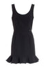 Black sleeveless fitted dress in technical fabric