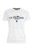 T-shirt in cotone con logo ricamato bianca