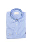 Camicia slim button down azzurra in cotone