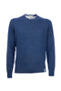 Maglia Girocollo Blu in misto lino e cotone