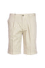 Bermuda beige in cotone stretch con vita elastica