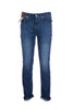 5-pocket jeans in medium wash stretch cotton