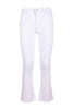 Pantalone cropped bianco effetto push up in gabardine