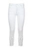 Jean cropped blanc effet push up en twill