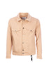 Giubbino trucker beige in policotone con salpa