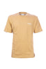 Beige cotton T-shirt with printed logo