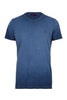 T-shirt cotone blu tinta unita