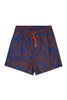 Leaf pattern copy polyester beach shorts