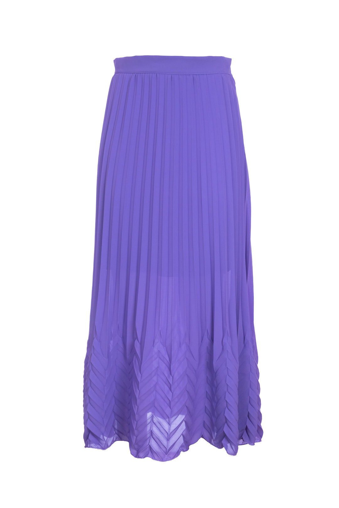 KAOS Jupe longue plissée violette en georgette PP1GX015 | Mancinelli 1954