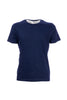 T-shirt blu navy tinta unita in cotone