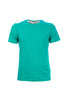 T-shirt verde acqua tinta unita in cotone