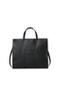 Borsa shopper nera con logo embossed