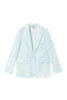 Agave green blazer jacket in organza and lace