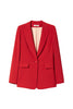 Red cady crepe blazer jacket