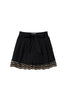 Shorts neri in popeline con pizzo bicolore