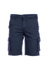 Bermuda blu navy in cotone stretch con tasconi laterali