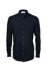 Camicia blu navy in piquet di cotone light